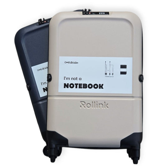 "OMG Design" x "Rollink" I'm not a NOTEBOOK - Foldable Suitcase 【21inch CARRY-ON Size】